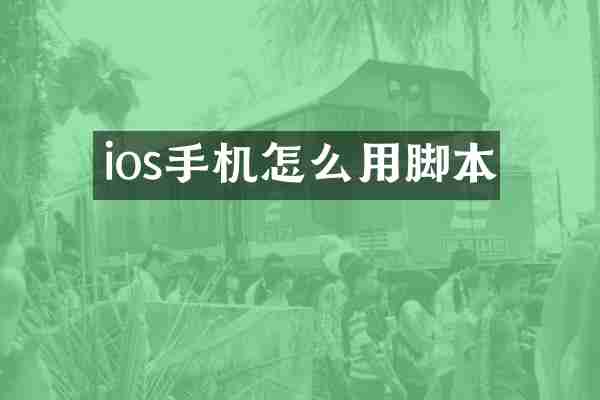 ios手机怎么用脚本