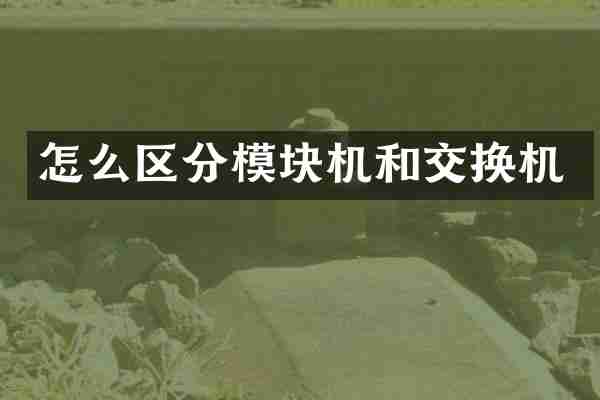 怎么区分模块机和交换机