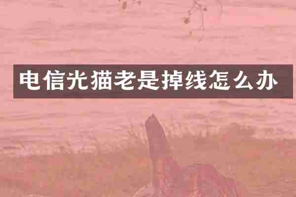 电信光猫老是掉线怎么办