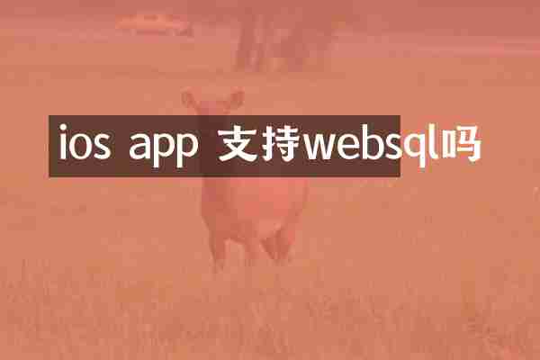ios app 支持websql吗