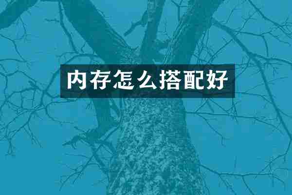 内存怎么搭配好