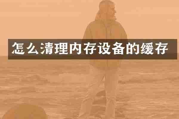 怎么清理内存设备的缓存