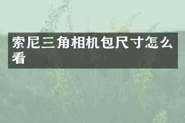 索尼三角相机包尺寸怎么看