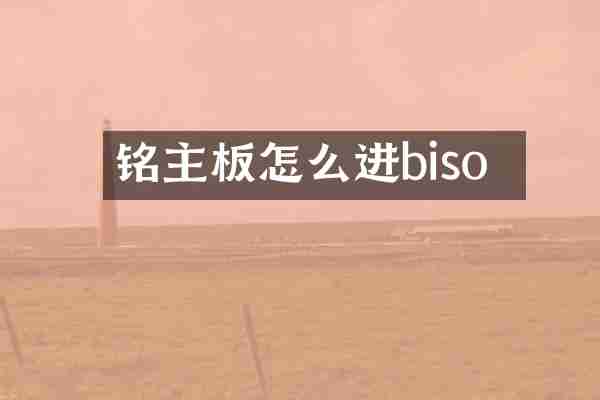 铭瑄主板怎么进biso