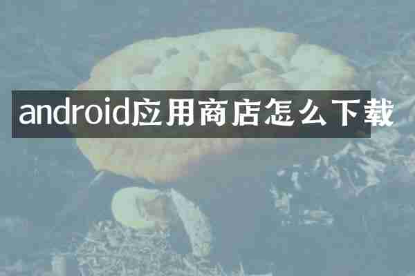 android应用商店怎么下载