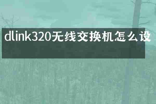dlink320无线交换机怎么设置