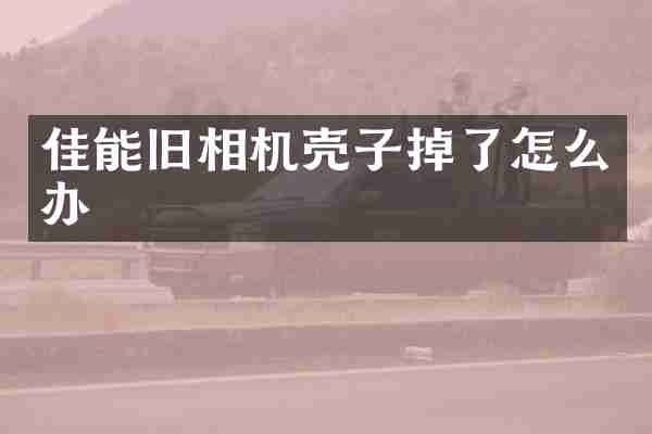 佳能旧相机壳子掉了怎么办
