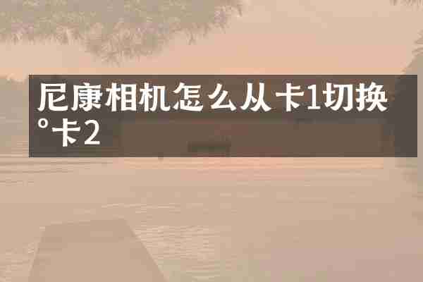 尼康相机怎么从卡1切换到卡2