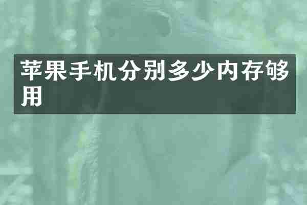 苹果手机分别多少内存够用