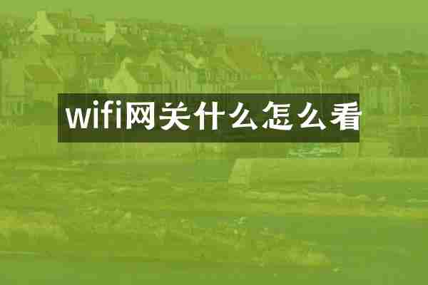 wifi网关什么怎么看