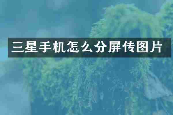 三星手机怎么分屏传图片