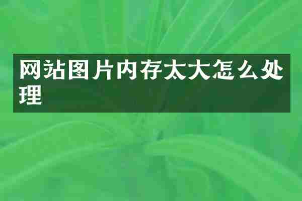 网站图片内存太大怎么处理