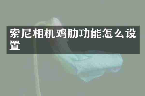相机鸡肋功能怎么设置