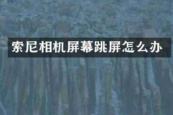 索尼相机屏幕跳屏怎么办