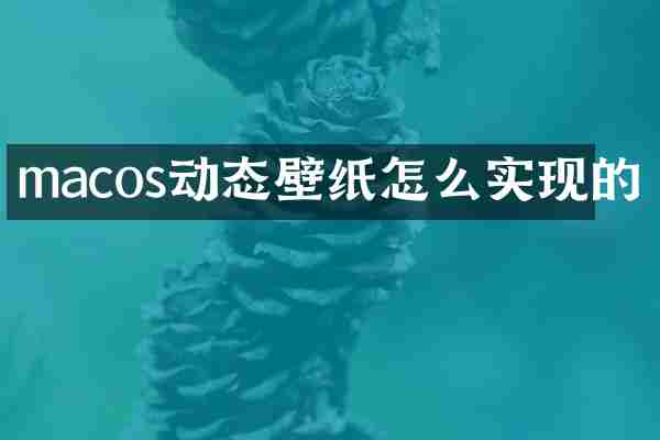 macos动态壁纸怎么实现的