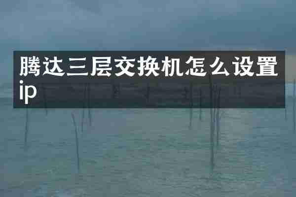 腾达三层交换机怎么设置ip