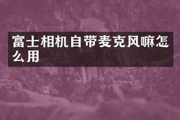 富士相机自带麦克风嘛怎么用
