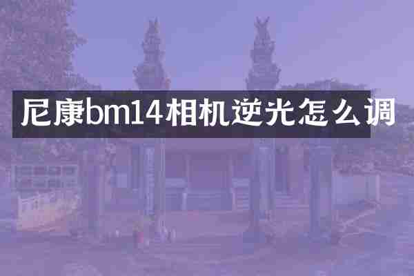 尼康bm14相机逆光怎么调