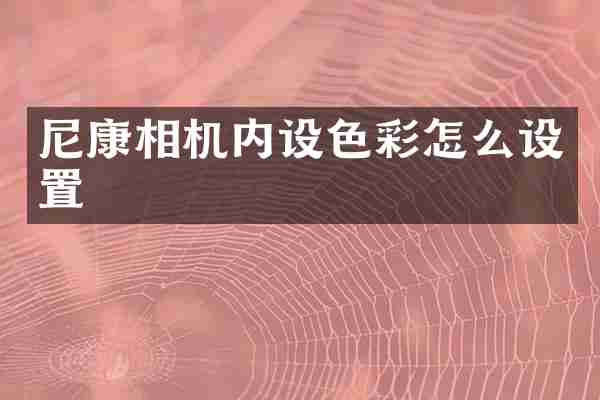 尼康相机内设色彩怎么设置