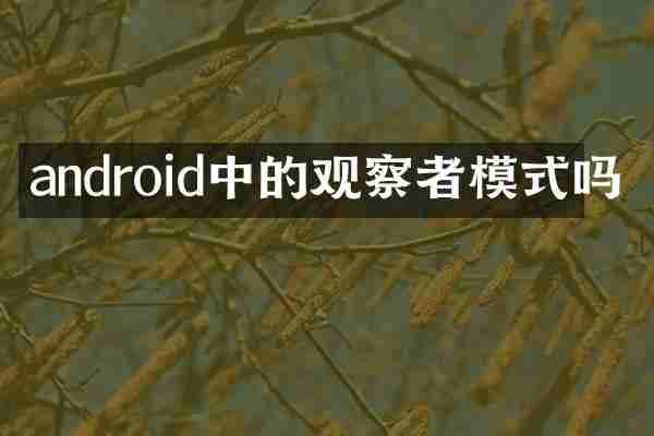 android中的观察者模式吗