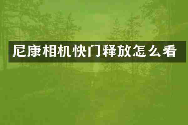 尼康相机快门释放怎么看