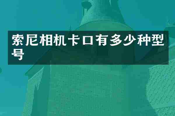 相机卡口有多少种型号
