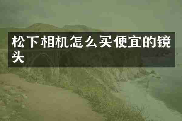 松下相机怎么买便宜的镜头