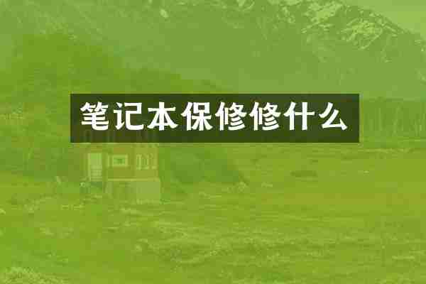 笔记本保修修什么