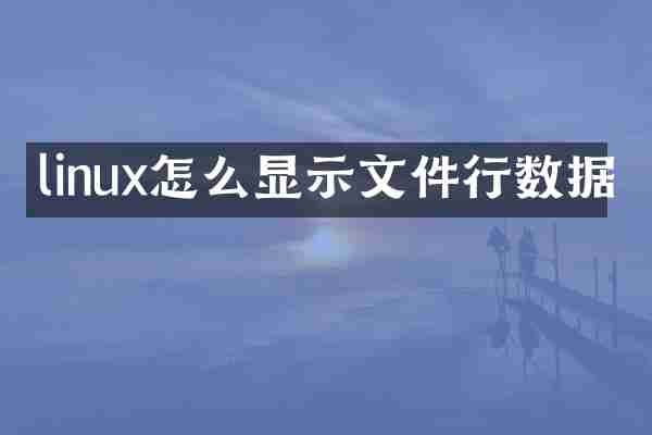 linux怎么显示文件行数据
