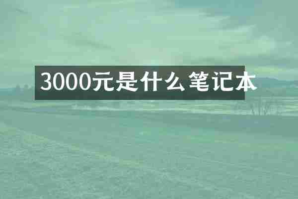 3000元是什么笔记本