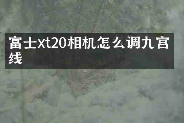 富士xt20相机怎么调九宫格线