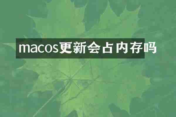 macos更新会占内存吗
