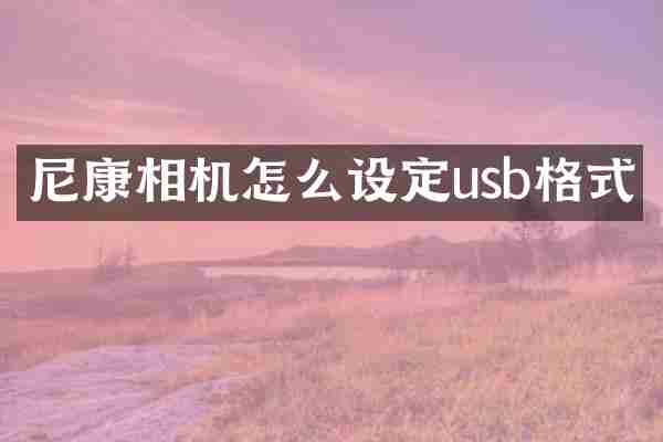 尼康相机怎么设定usb格式