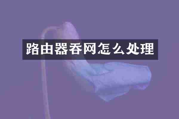 路由器吞网怎么处理