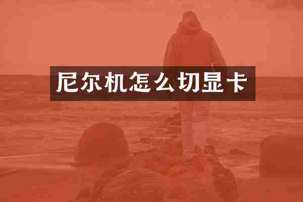 尼尔机怎么切显卡