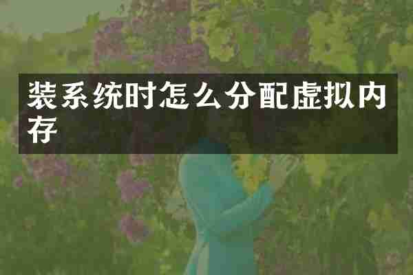 装系统时怎么分配虚拟内存