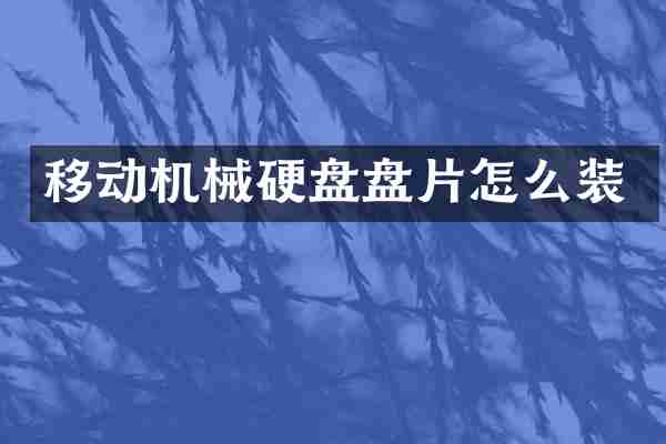 移动机械硬盘盘片怎么装