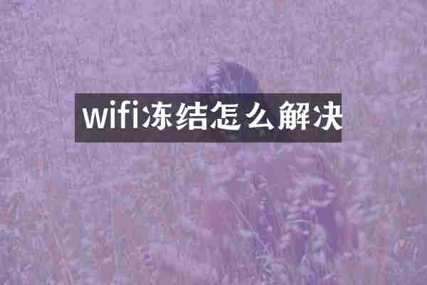 wifi冻结怎么解决