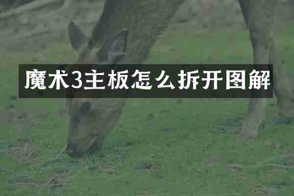 魔术3主板怎么拆开图解