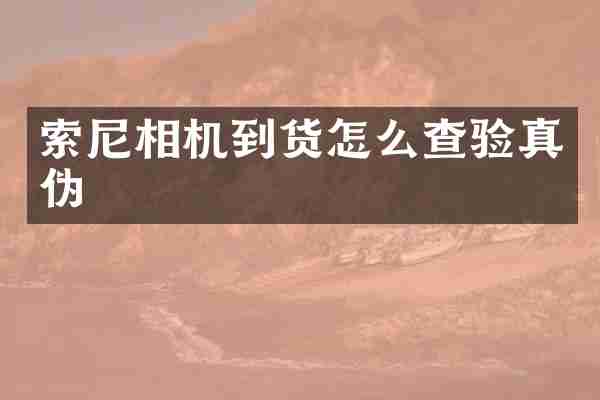 索尼相机到货怎么查验真伪