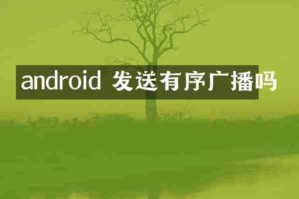 android 发送有序广播吗