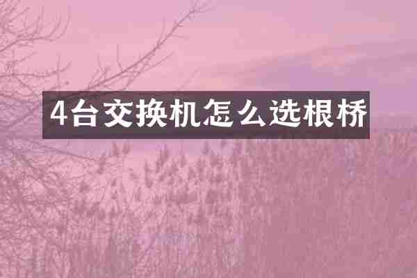 4台交换机怎么选根桥