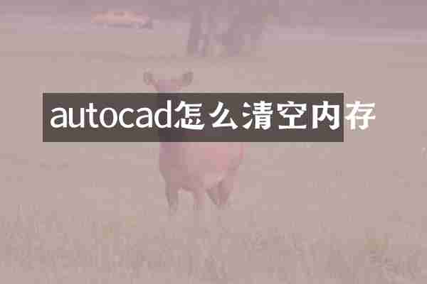 autocad怎么清空内存