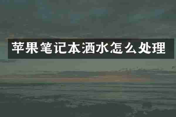 苹果笔记本洒水怎么处理
