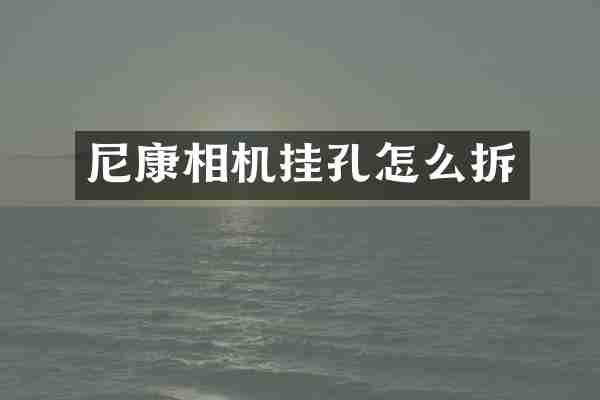 尼康相机挂孔怎么拆
