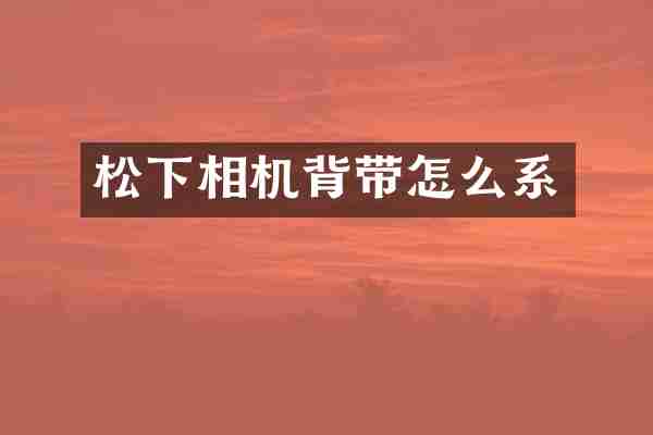 松下相机背带怎么系