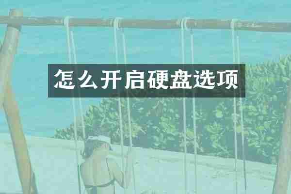 怎么开启硬盘选项