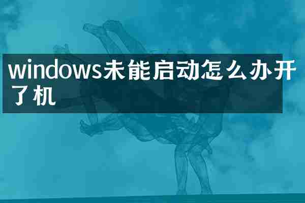 windows未能启动怎么办开不了机