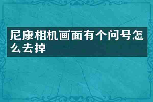 尼康相机画面有个问号怎么去掉