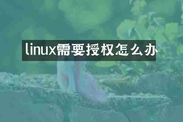 linux需要授权怎么办